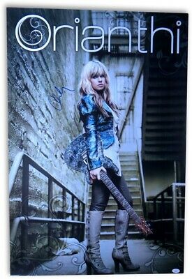 Orianthi Signed Autographed 22.5x34 Promo Poster Guitarist Jsa Hh37513