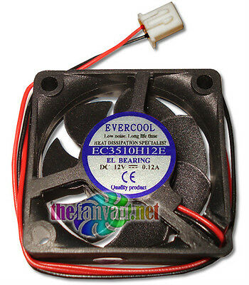 Tivo Roamio Replacement Fan Evercool 35mm X 10mm 12 Volt El Bearing Fan New!