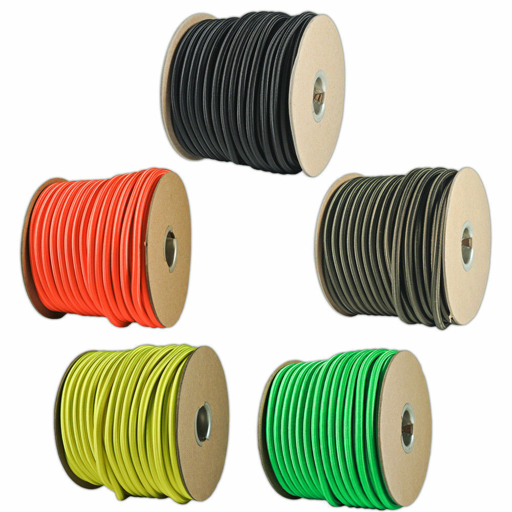 Bungee Cord Shock Stretch Nylon Bungie Line 1/4" (6.35mm) Diameter Quality Grade