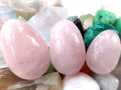 Rose Quartz Yoni Egg Wellness Kit Set Of 3 | Includes E-guide, Yoni Steam Smudge