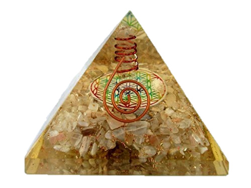 Jet Moonstone Flower Of Life Orgone Pyramid Christmas Tower Buster