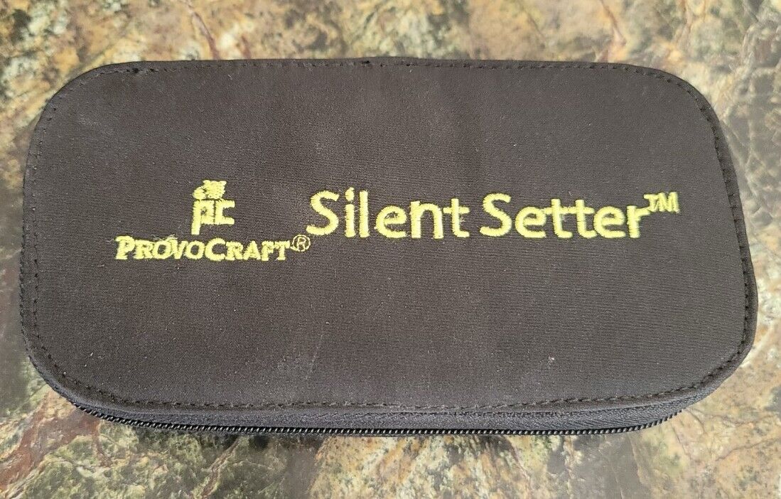 Provo Craft Silent Setter 8 Piece Scrapbooking Eyelet Tool Set W/ Zip Case